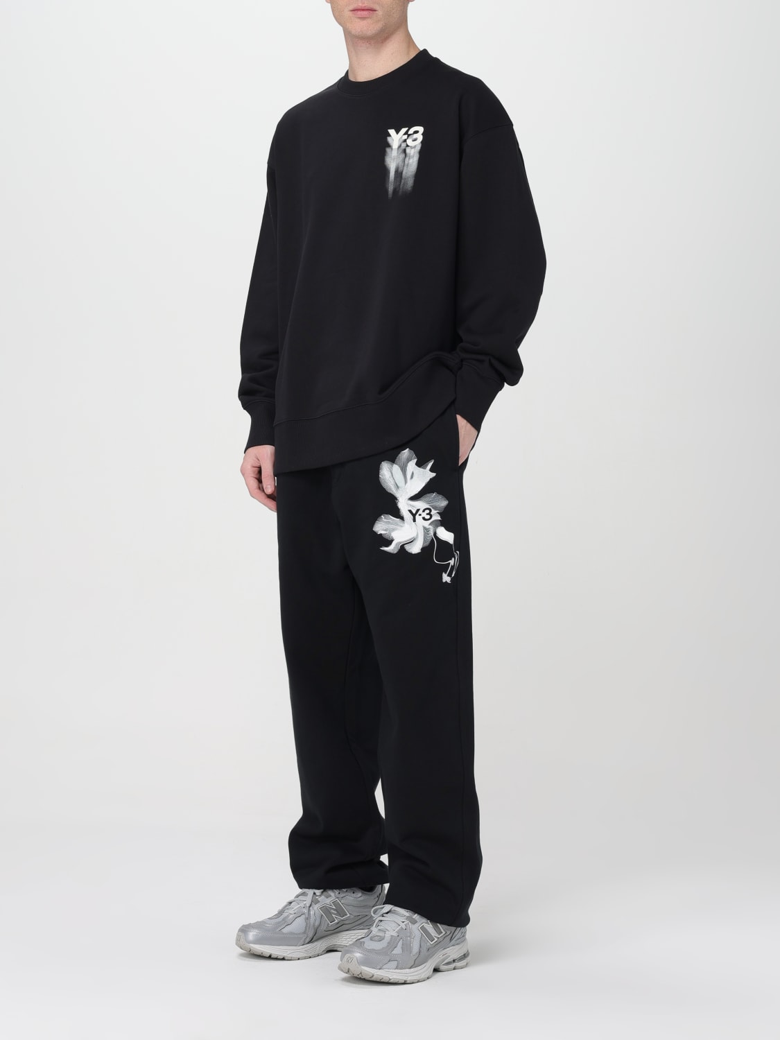 Y-3: sweatshirt for man - Black | Y-3 sweatshirt IZ3171 online at ...