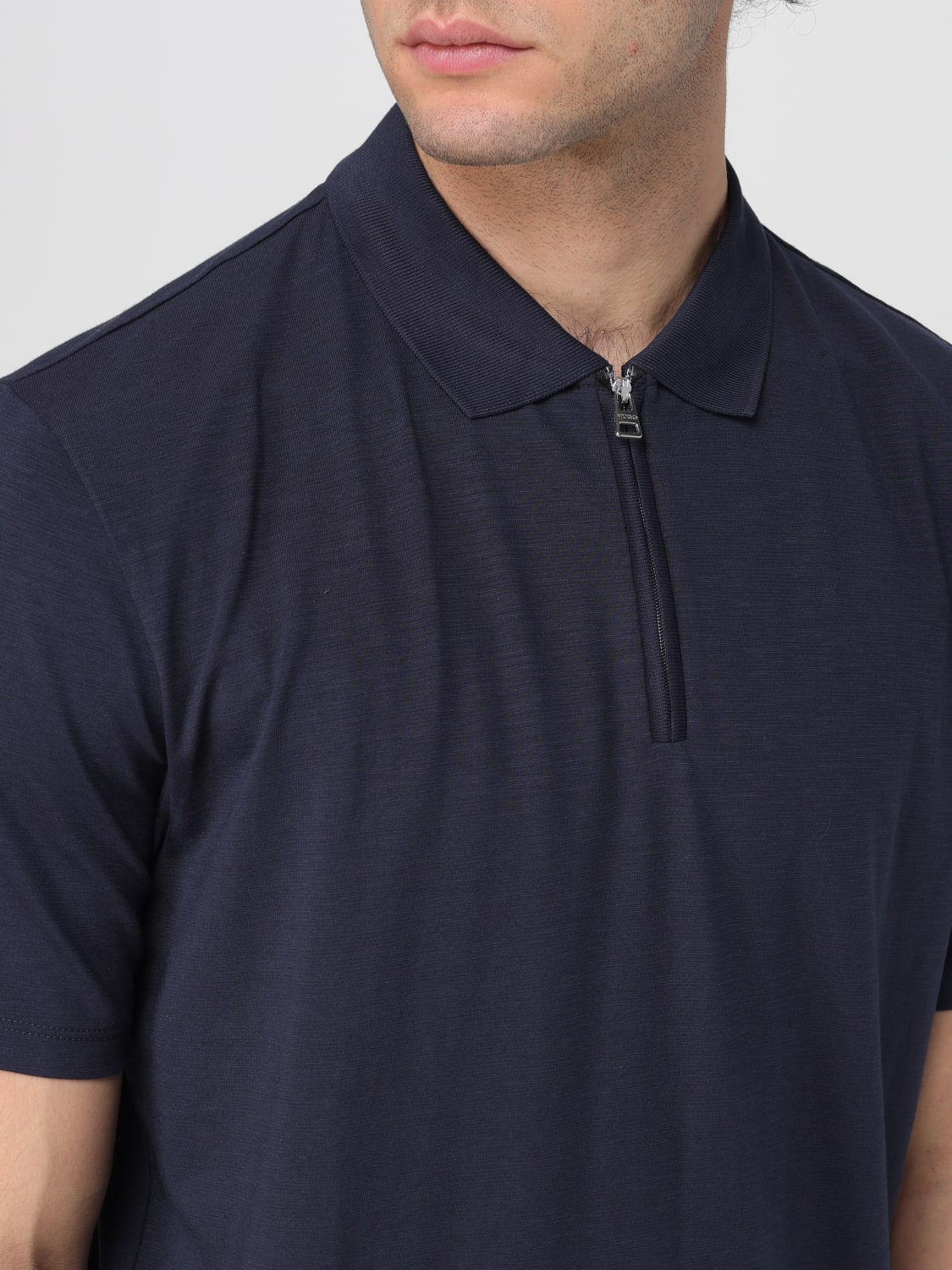 HUGO: polo shirt for man - Blue | Hugo polo shirt 50496003 online at ...