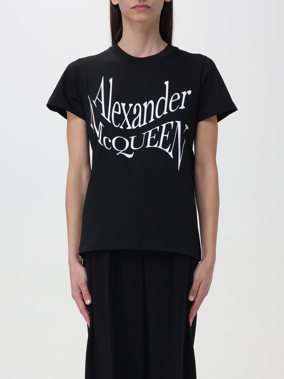 ALEXANDER MCQUEEN T shirt femme Noir T Shirt Alexander