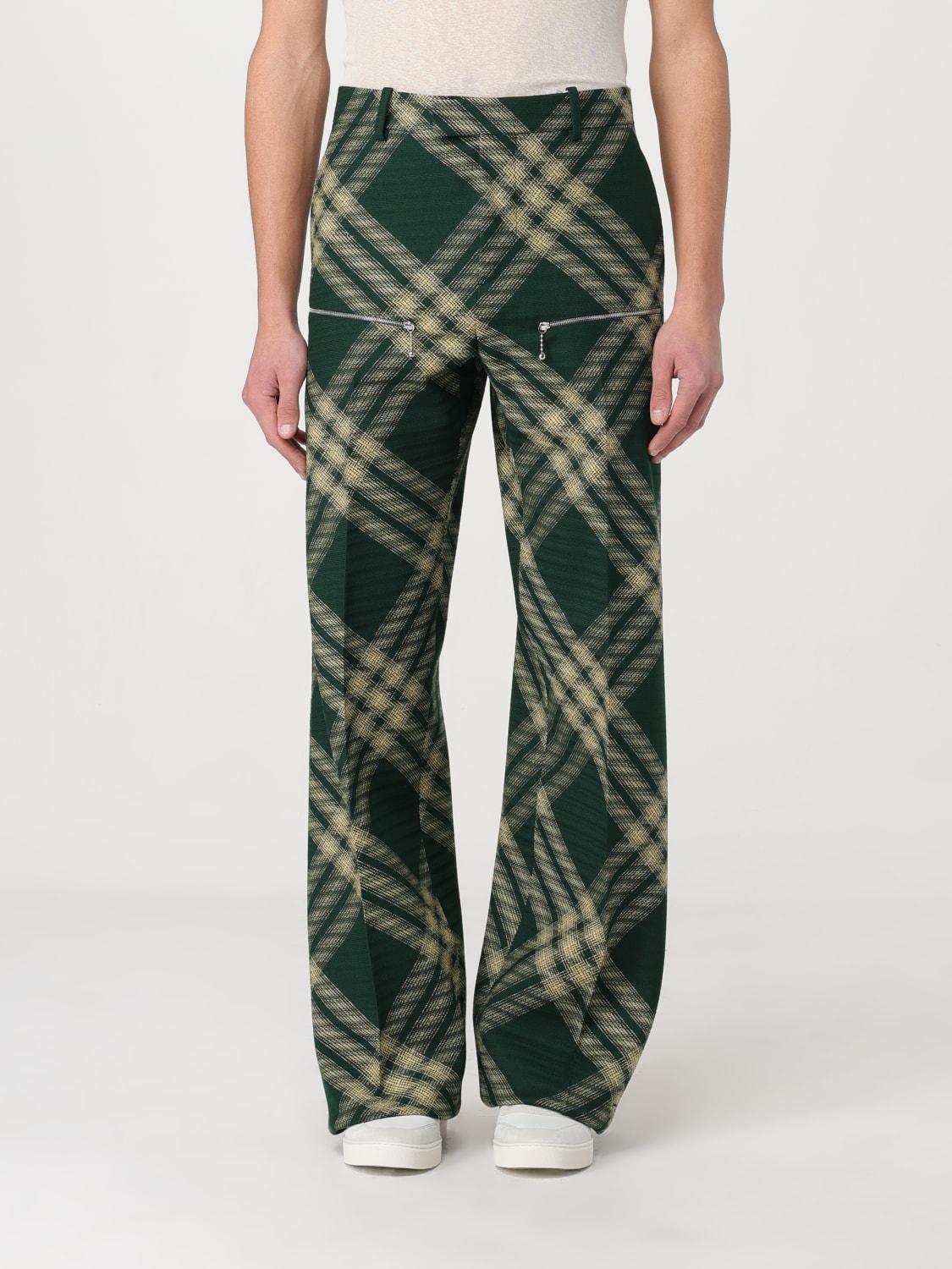 BURBERRY pants for man Green Burberry pants 8082299 online at