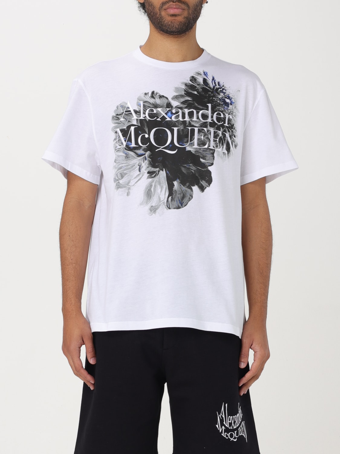 ALEXANDER MCQUEEN：Tシャツ メンズ - ブラック | GIGLIO.COM