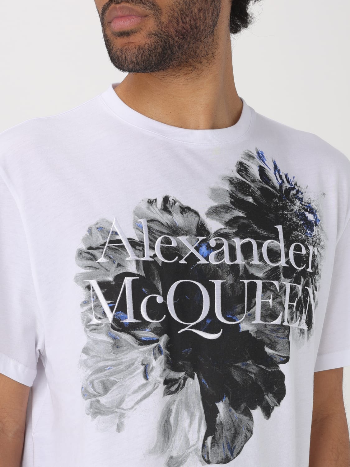 ALEXANDER MCQUEEN：Tシャツ メンズ - ブラック | GIGLIO.COM