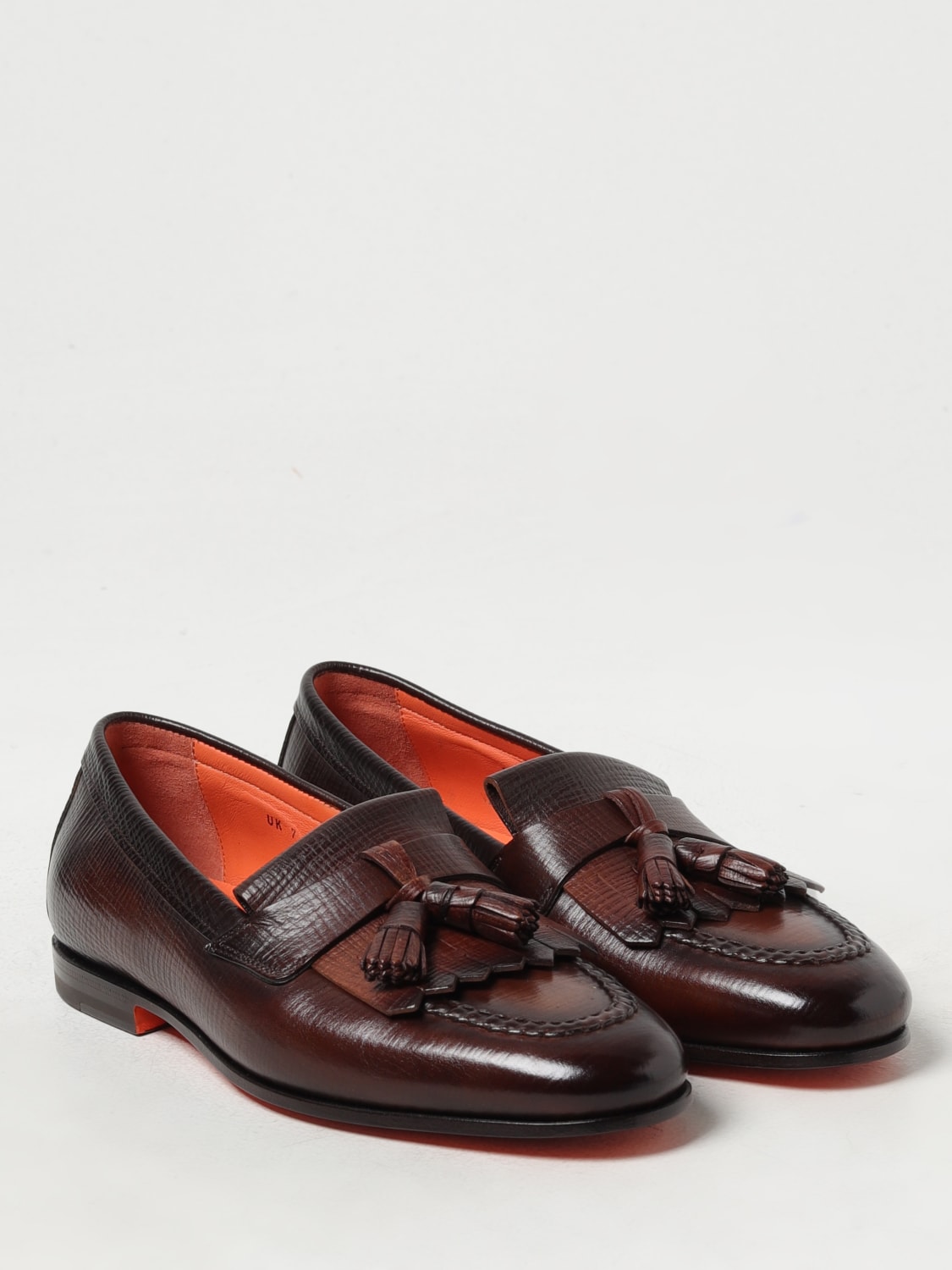 SANTONI Mocassins homme Brun Mocassins Santoni