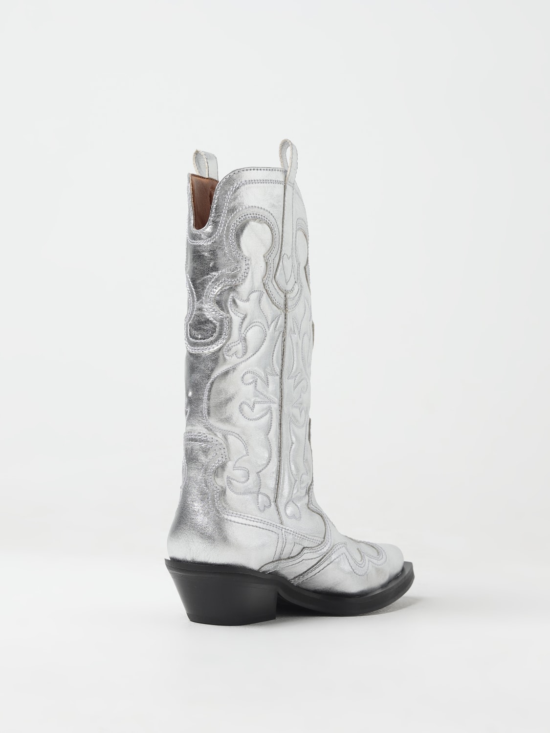 GANNI boots for women Silver Ganni boots S2427 online at