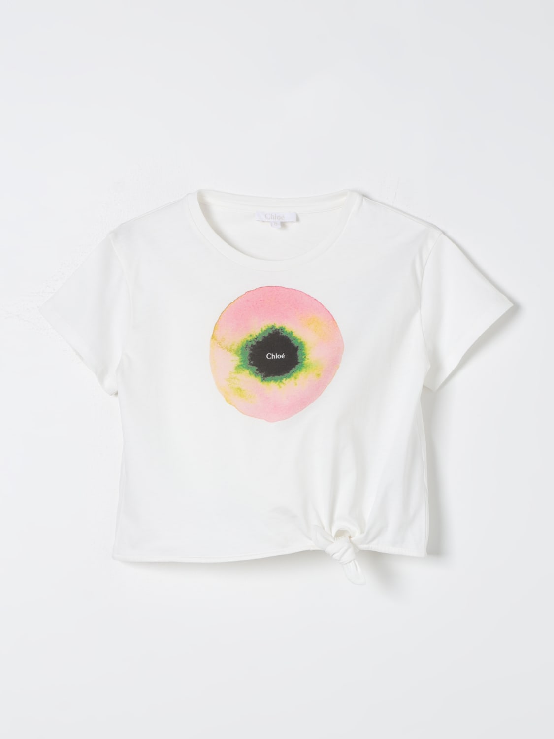 CHLOÉ: t-shirt for girls - White | Chloé t-shirt C20108 online at