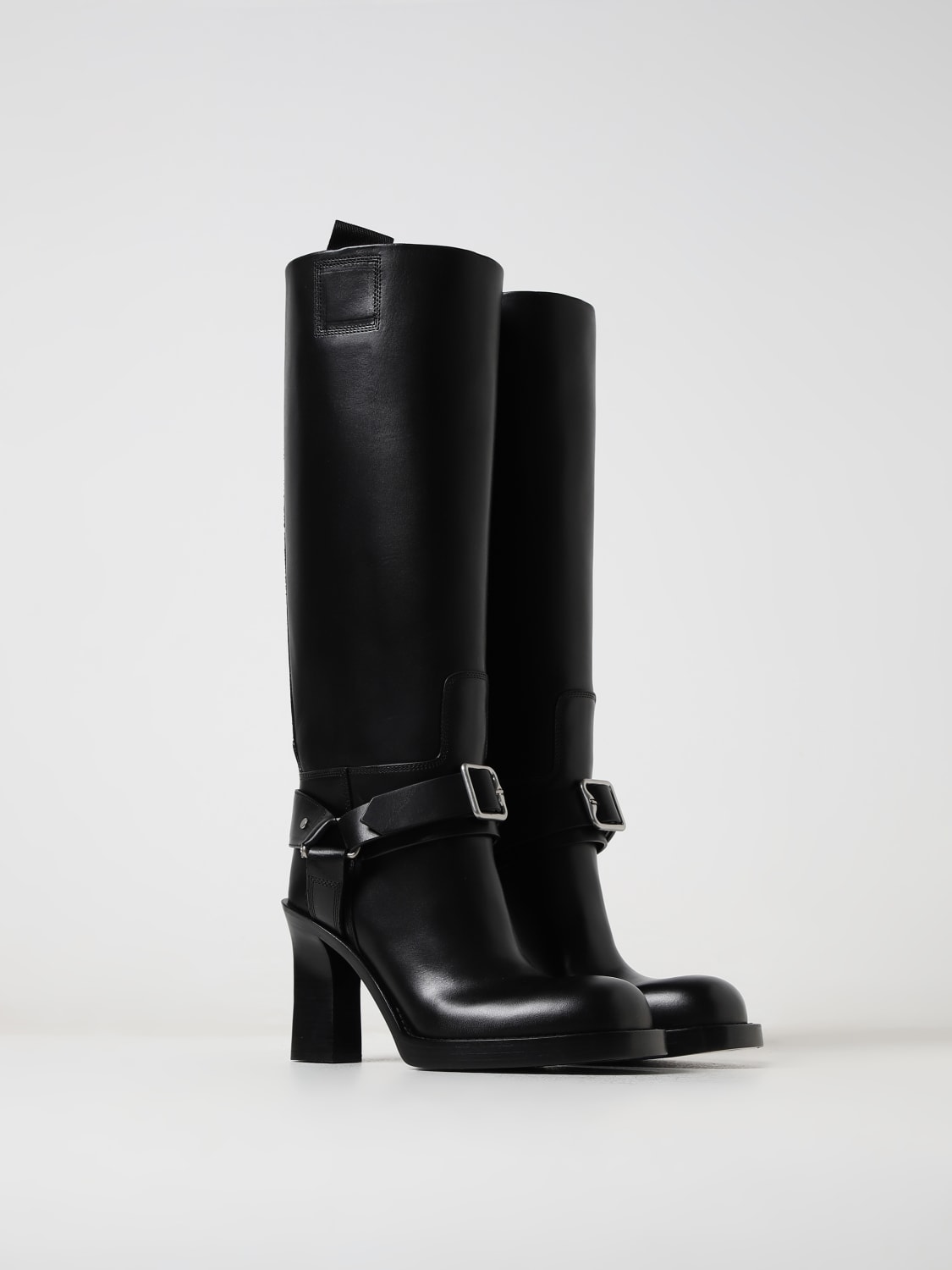 Burberry boots womens sale silver