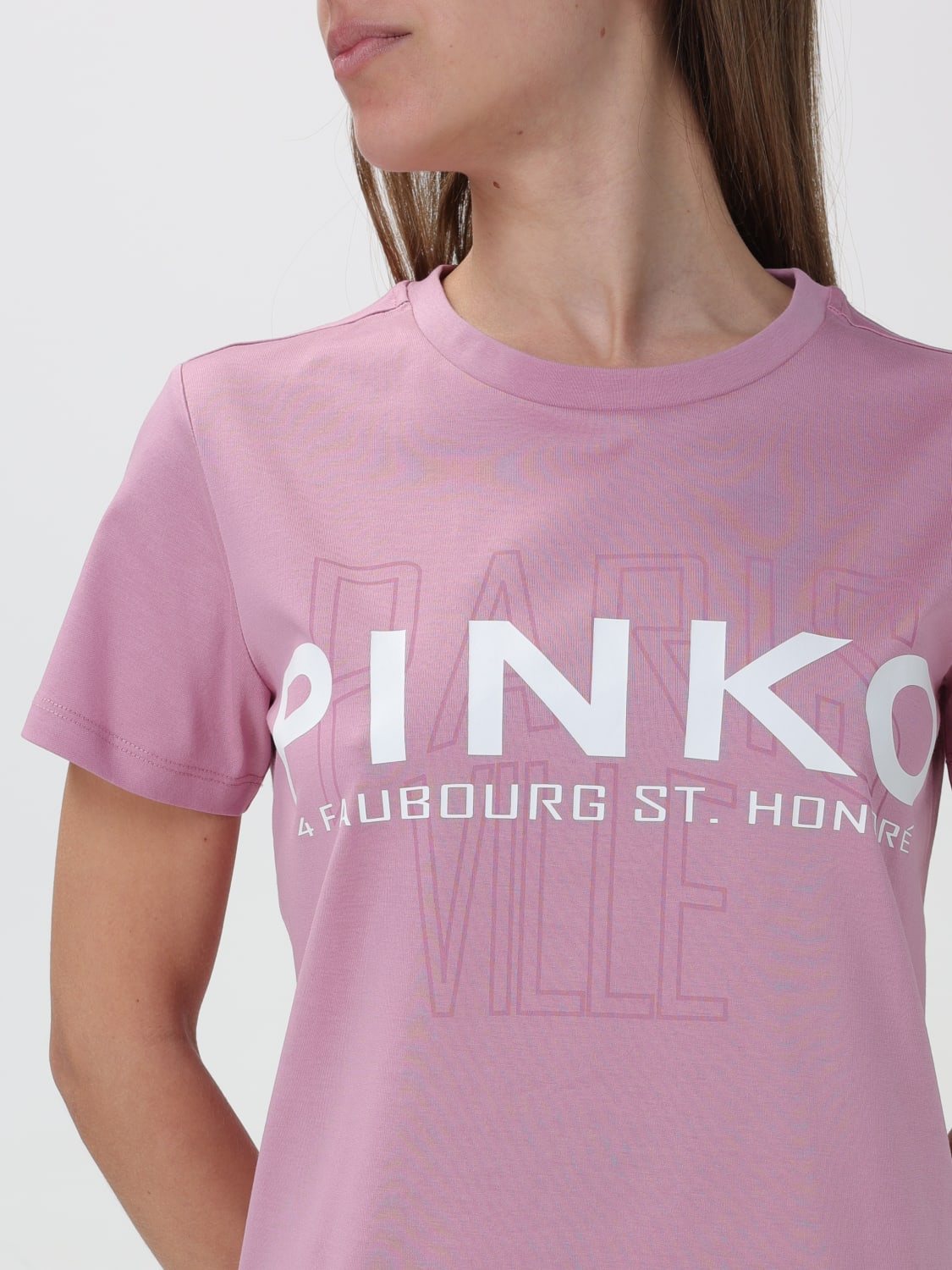 PINKO: Camiseta para mujer, Rosa  Camiseta Pinko 100355A13O en línea en