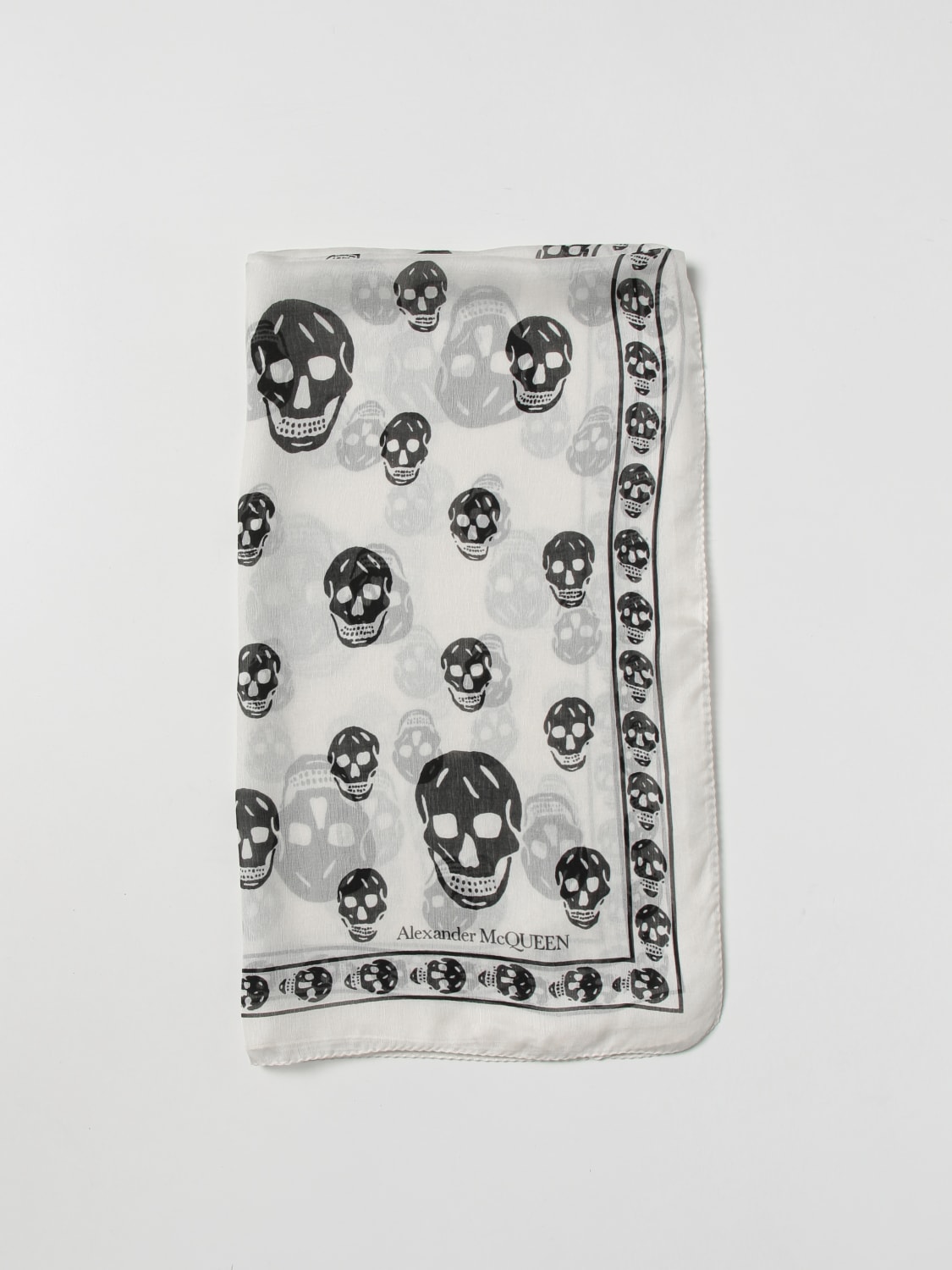 Alexander Mcqueen Skull Silk Scarf 2024