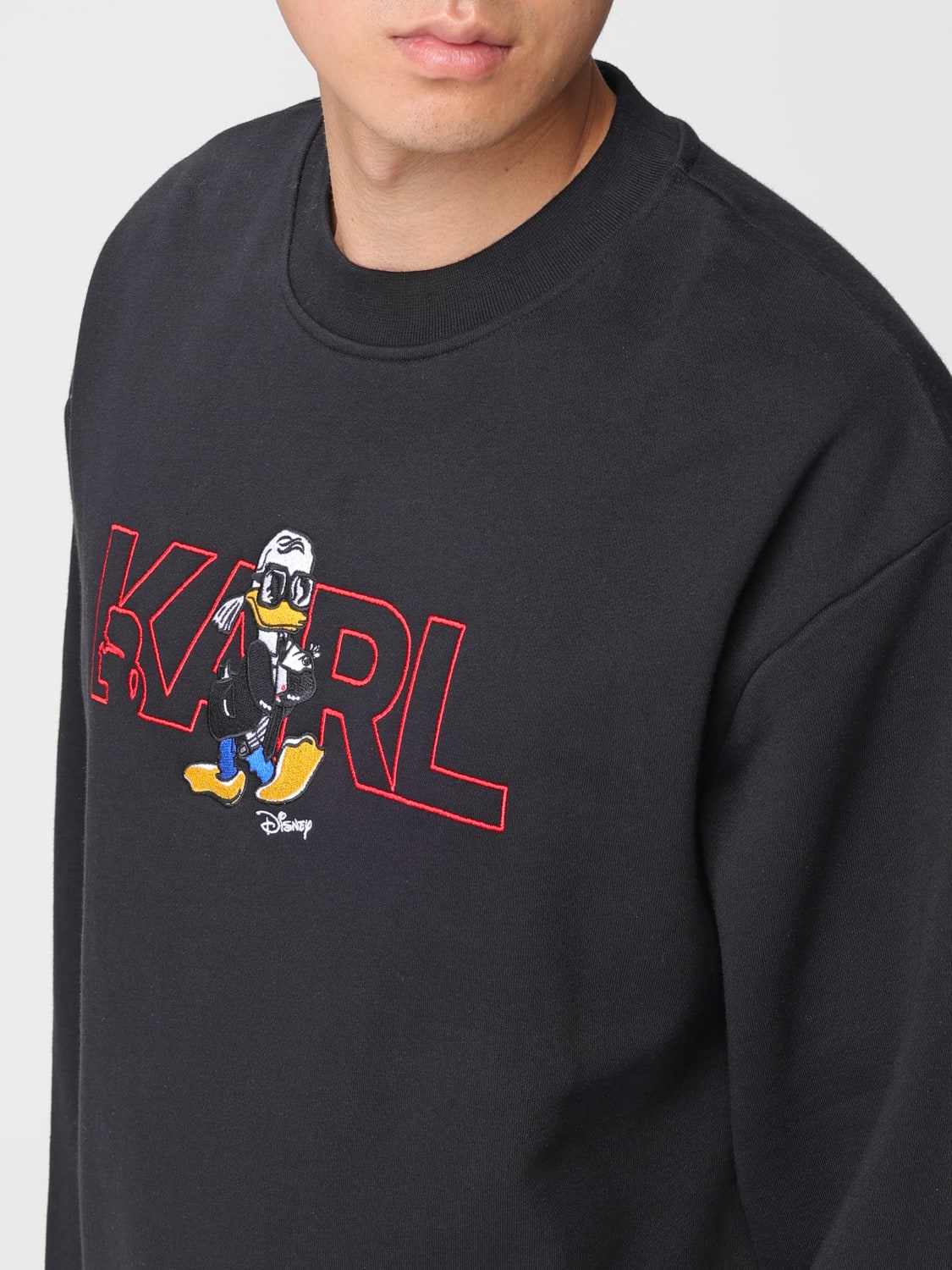 Sudadera Karl Lagerfeld psico negra para hombre