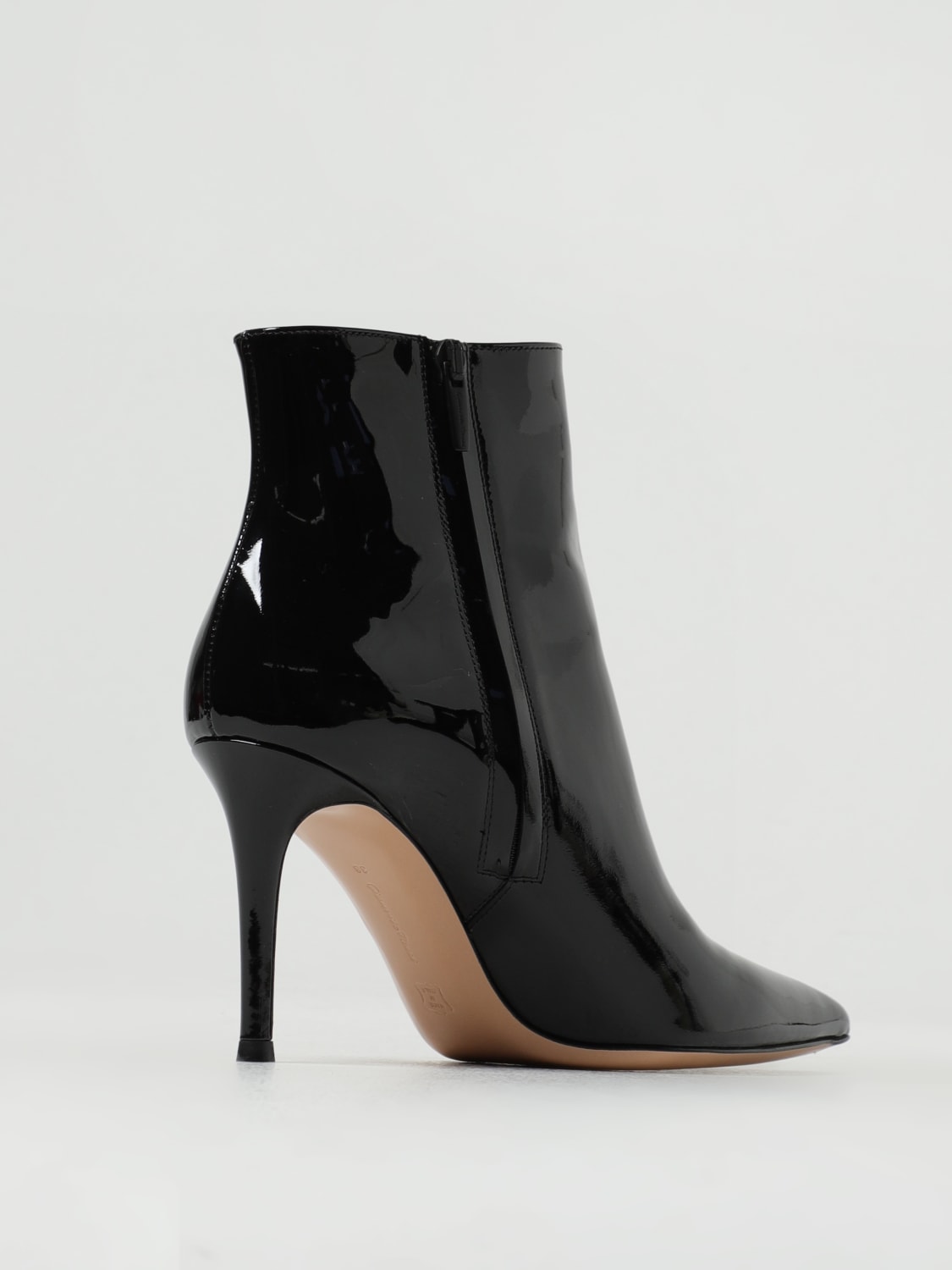 flat black pointed ankle boots