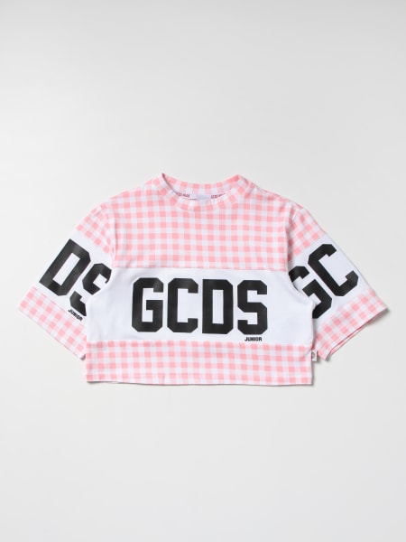 GCDS bambino: T-shirt GCDS cropped con logo