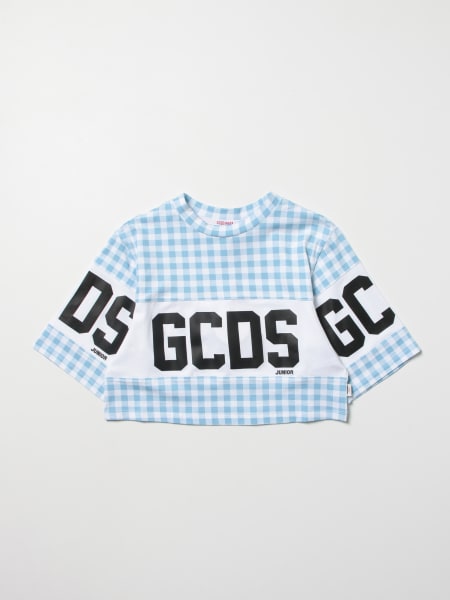 GCDS kids: GCDS cropped t-shirt with logo