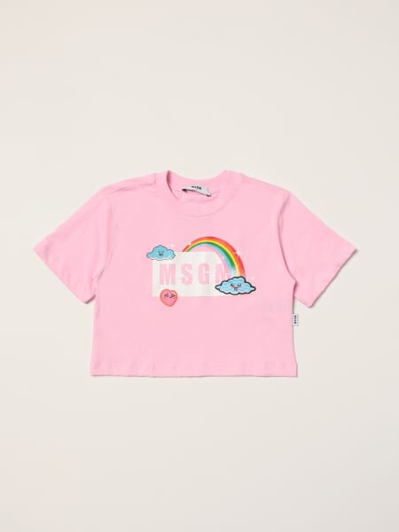 MSGM girl cotton t-shirt with logo