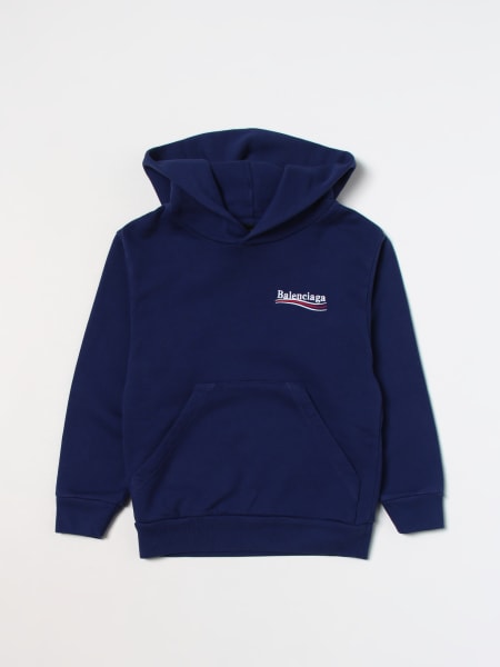 Balenciaga Outlet sweatshirt with Political Campaign logo Blue