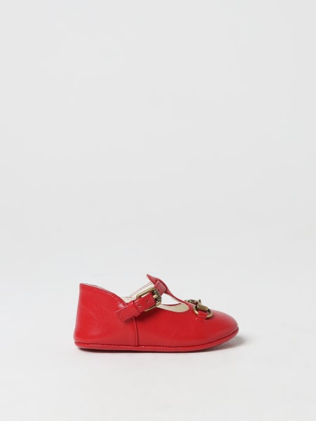 Gucci leather ballerinas with metal clamp