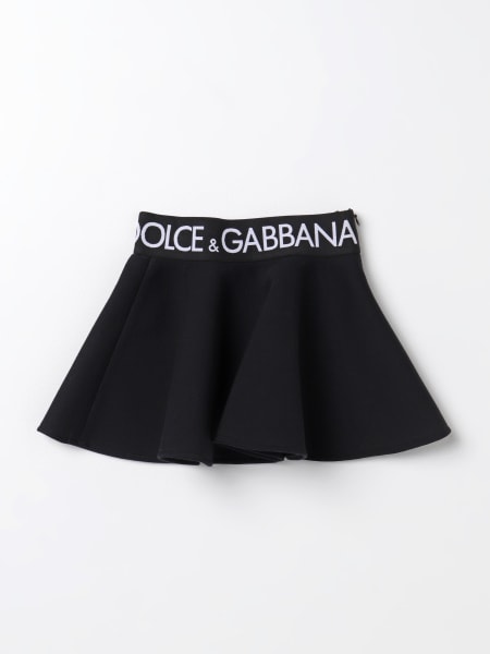 Kids' Dolce & Gabbana: Dolce & Gabbana skirt in cotton with logoed elastic