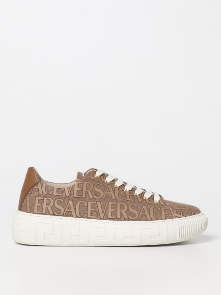 Sneakers Versace in tessuto con logo jacquard