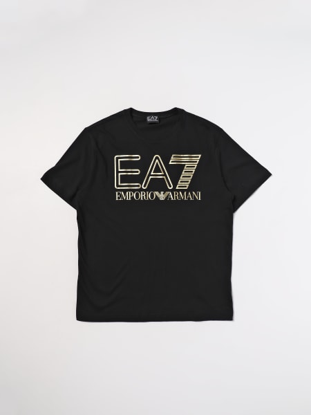 Ea7 uomo: T-shirt EA7 in cotone con logo stampato