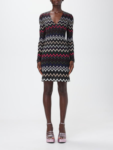 Missoni dress in viscose and lurex blend with zig-zag pattern