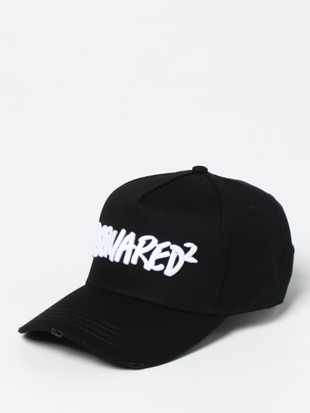 Dsquared2 hat in cotton with contrasting embroidered logo