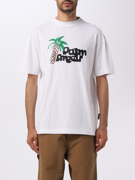 T-shirt Palm Angels uomo: T-shirt Palm Angels in cotone con logo stampato