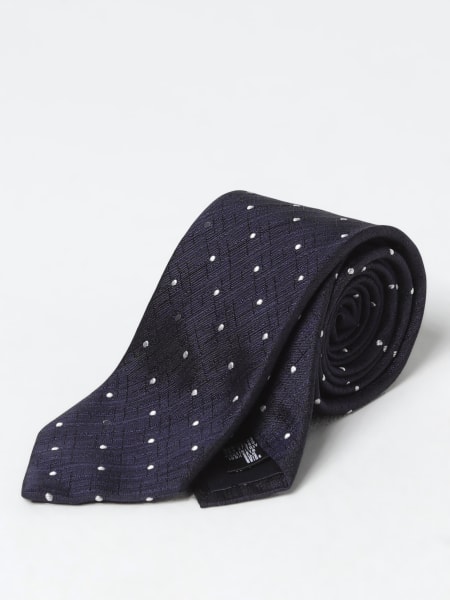 Emporio Armani uomo: Cravatta Emporio Armani in seta con motivo a pois