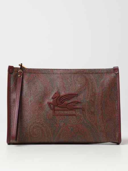Men's Etro: Etro clutch in cotton coated with all-over Paisley