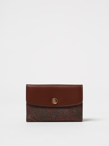Paisley Essential Etro wallet in leather and coated cotton