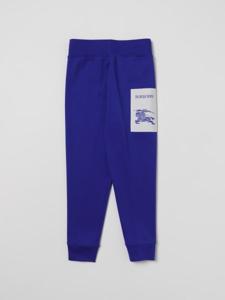 BURBERRY KIDS trousers for boy Royal Blue Burberry Kids