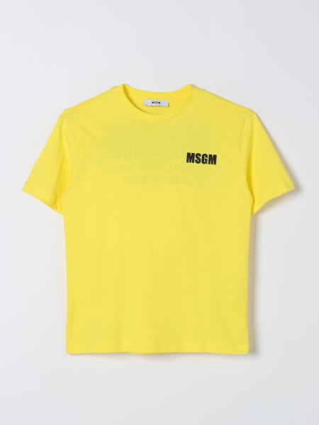 Polo Shirt MSGM KIDS Kids color Yellow