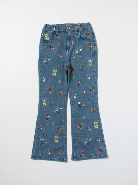 GCDS bambino: Jeans a zampa GCDS con disegni all over