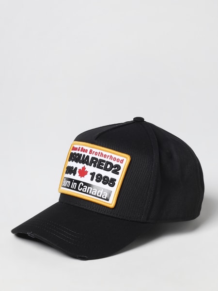 Dsquared2 hat in cotton with logo patch