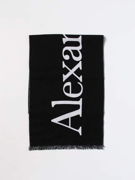 Alexander McQueen wool scarf with jacquard logo