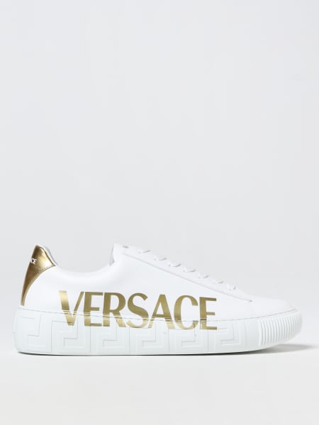 Sneakers Versace in pelle con logo stampato