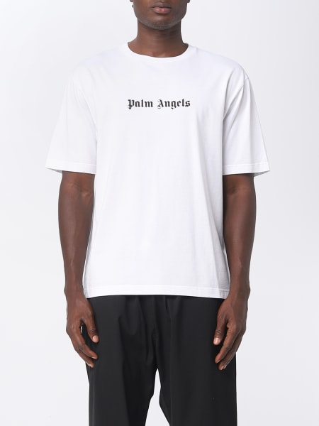 T-shirt Palm Angels uomo: T-shirt Palm Angels in cotone con logo stampato
