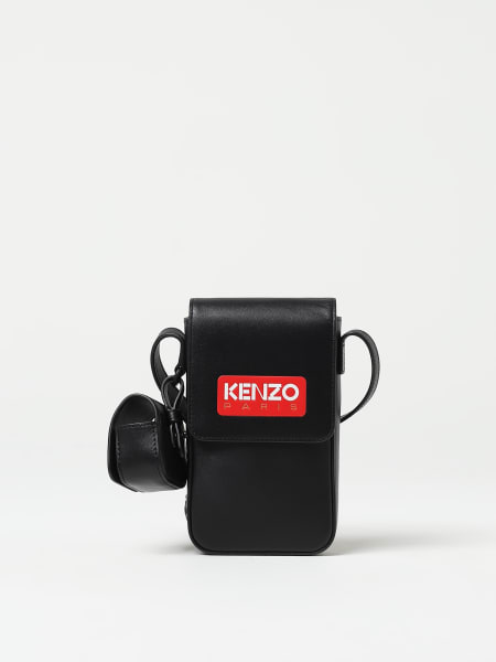 Custodia per smartphone Kenzo in pelle con logo