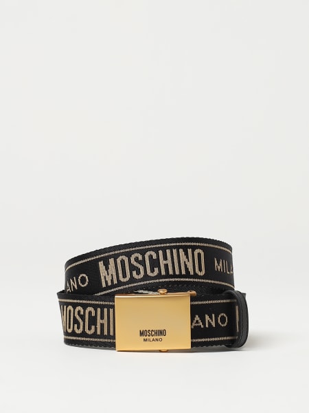 Cintura Moschino Couture in tessuto con logo jacquard