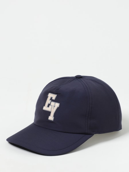 Cappello Eleventy in lino e nylon con logo