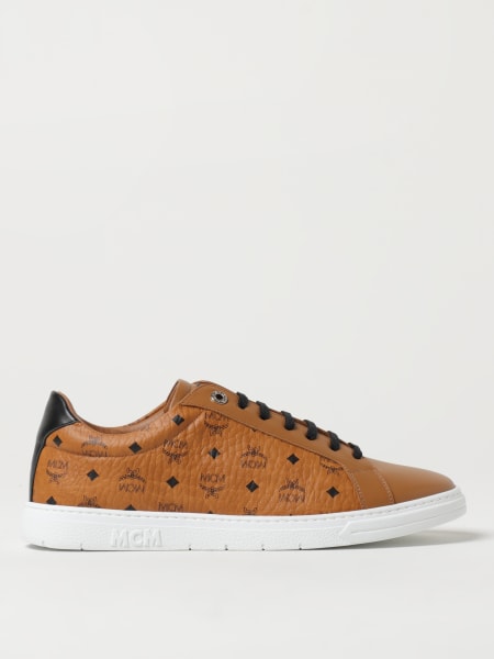 Sneakers Mcm in pelle a grana stampata