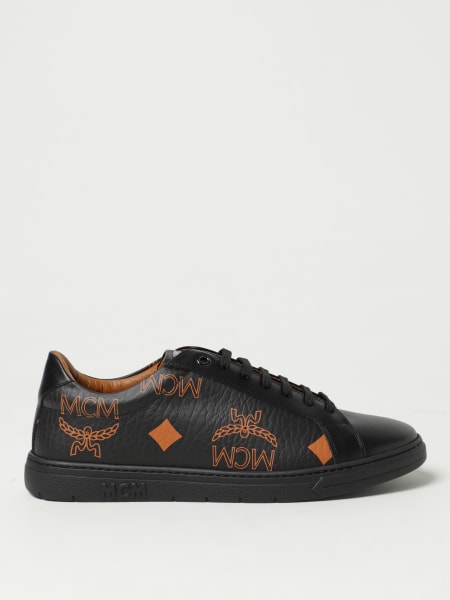 Sneakers Mcm in pelle a grana stampata