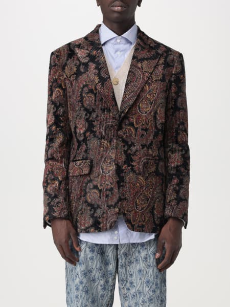 Men's Etro: Etro blazer in corduroy cotton with Paisley pattern