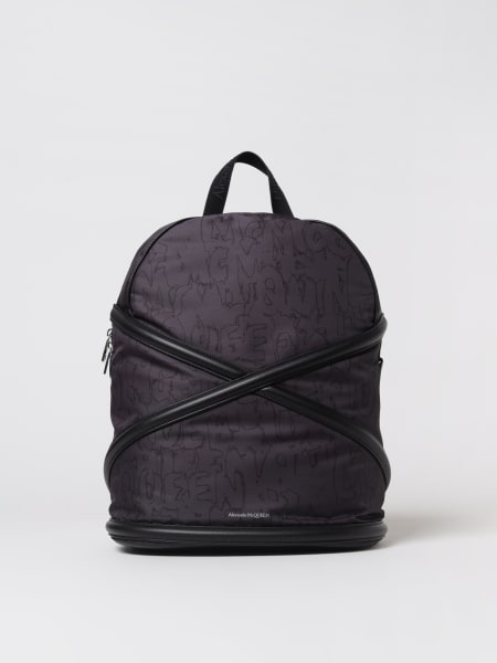 Alexander McQueen backpack in printed nylon and leather
