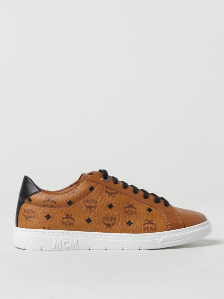 Mcm: Sneakers Mcm in pelle con stampa logo