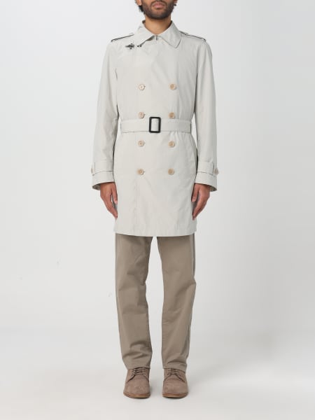 Fay quilted single-breasted coat - White