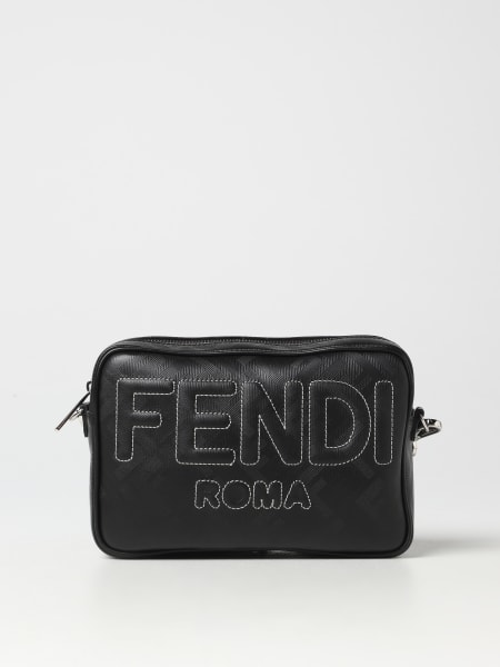 Fendi leather bag with all-over FF monogram