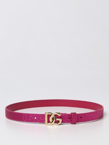Dolce & Gabbana glitter belt with monogram buckle