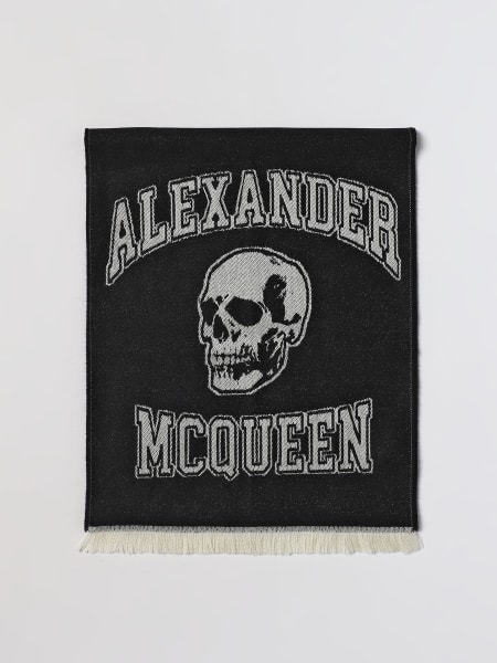 Alexander McQueen Varsity scarf in wool with jacquard logo