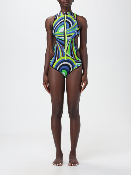 Emilio Pucci swimsuit: Costume Emilio Pucci in nylon stampato con zip