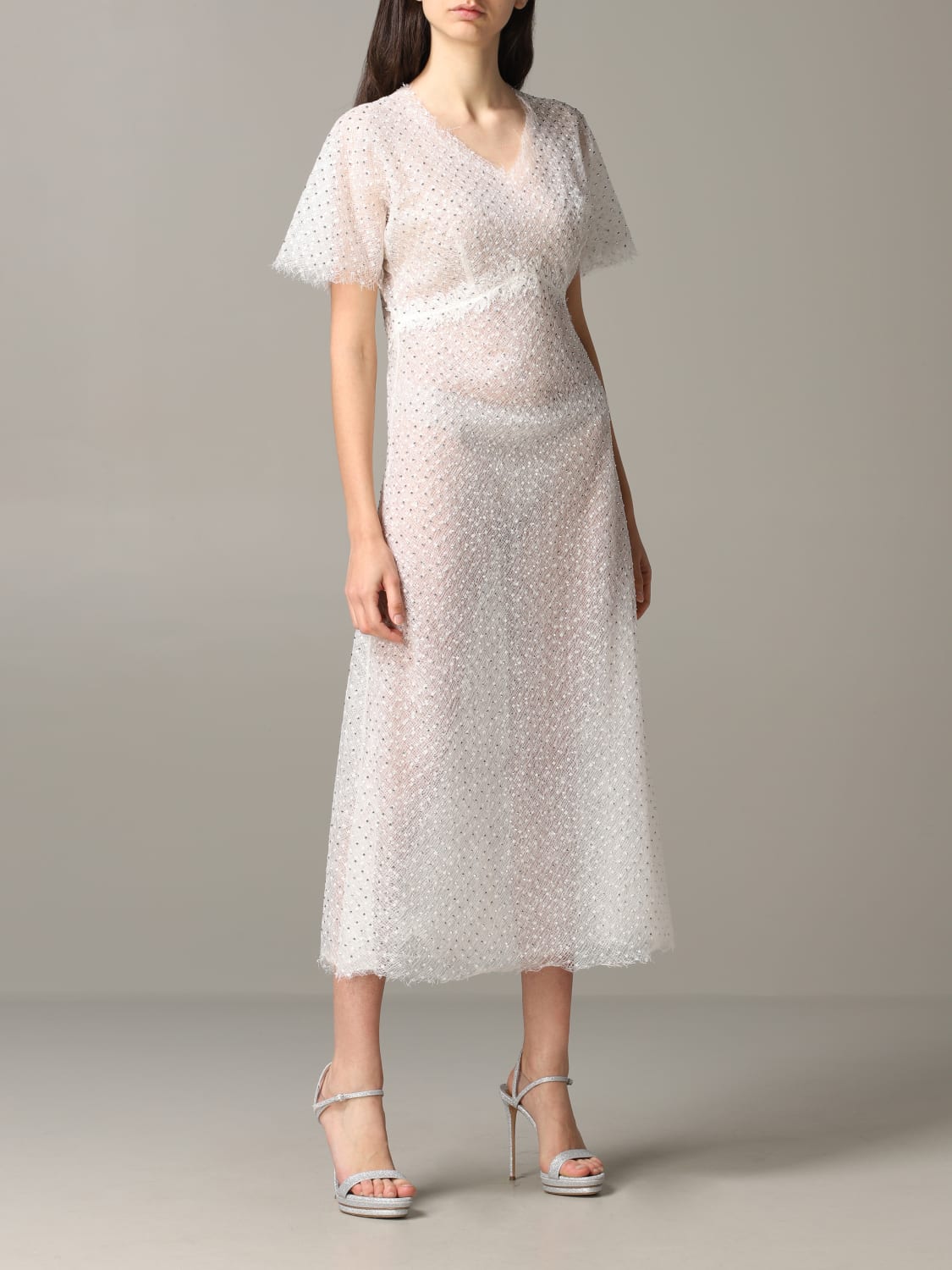 Ermanno Scervino -  lace dress with rhinestones