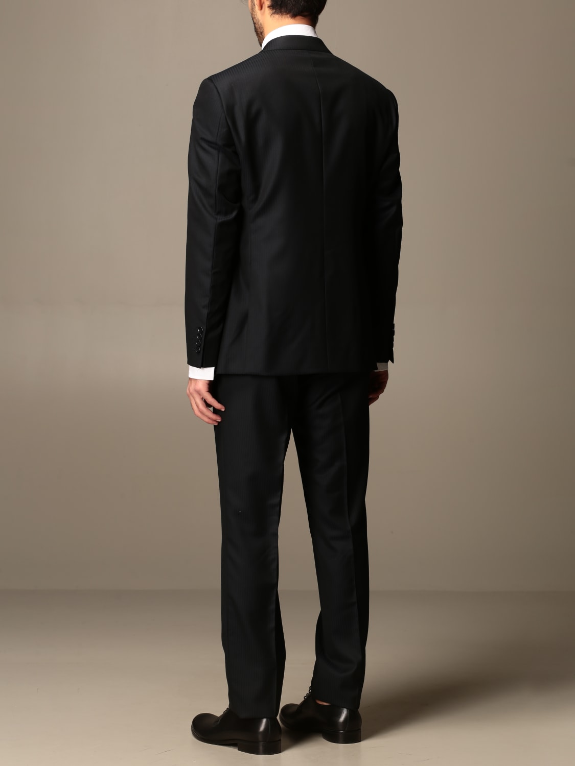 GIORGIO ARMANI Outlet classic single breasted suit in virgin wool